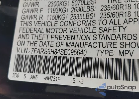 2025 Honda Cr-V Hybrid Sport-L from USA, damaged, VIN 7FARS6H84SE095640